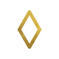 a gold diamond on a white background